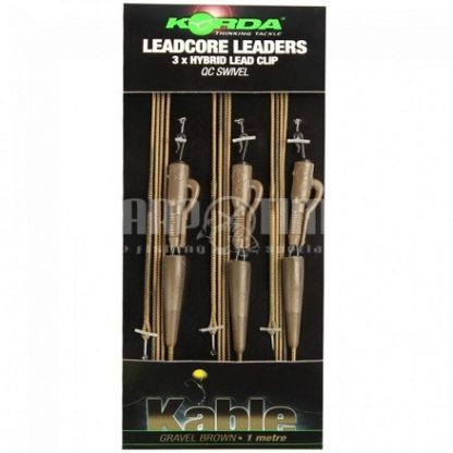 LEADCORE LEADER HYBRID LEAD CLIP QC GRAVEL 1MT