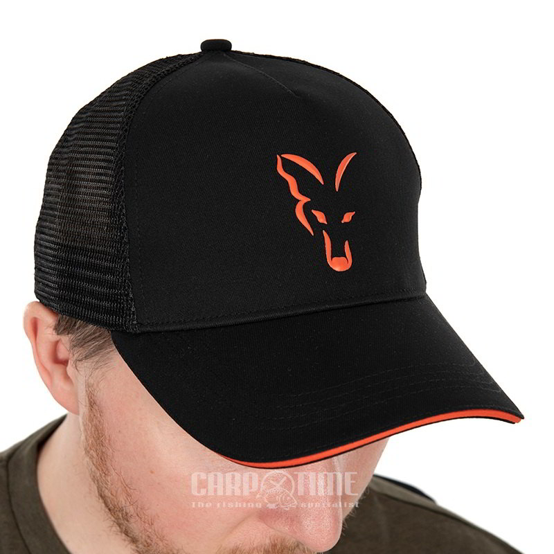 TRUCKER CAP BLACK & ORANGE