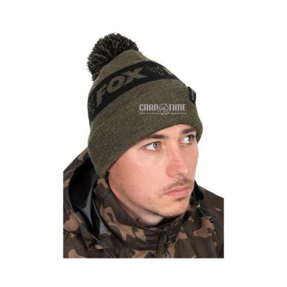 FOX BOBBLE HAT GREEN & BLACK