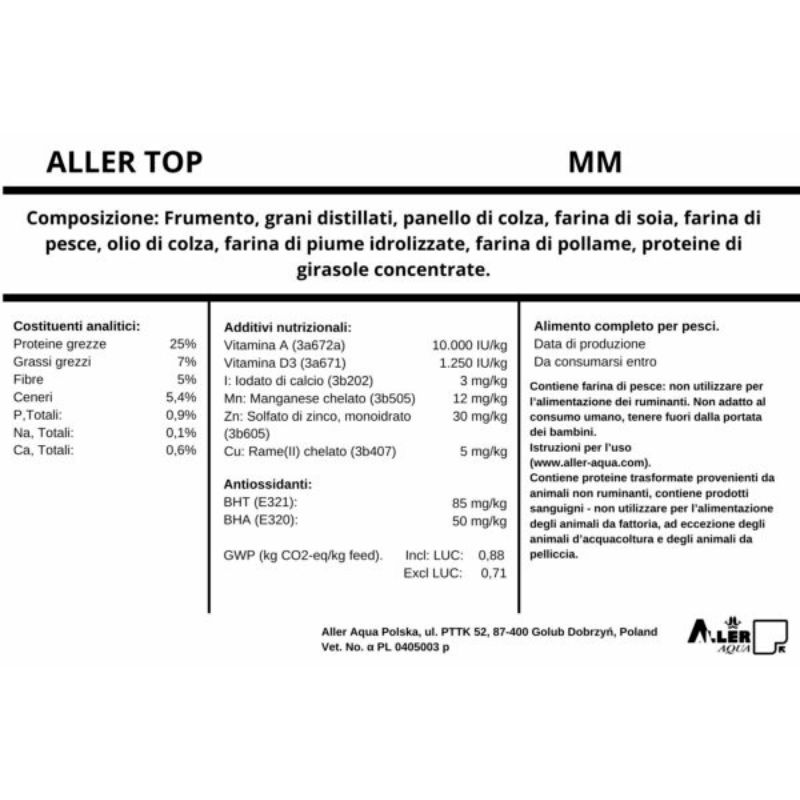 PELLET ALLER AQUA TOP 25kg SACCO - immagine 2