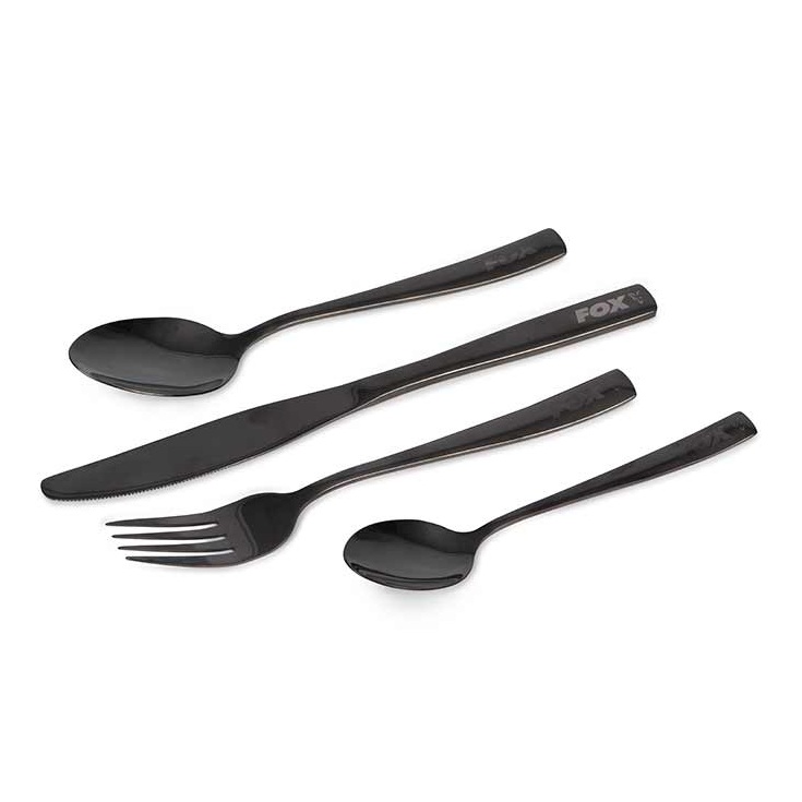 BLACK STAINLESS CUTLERY SET - SET POSATE